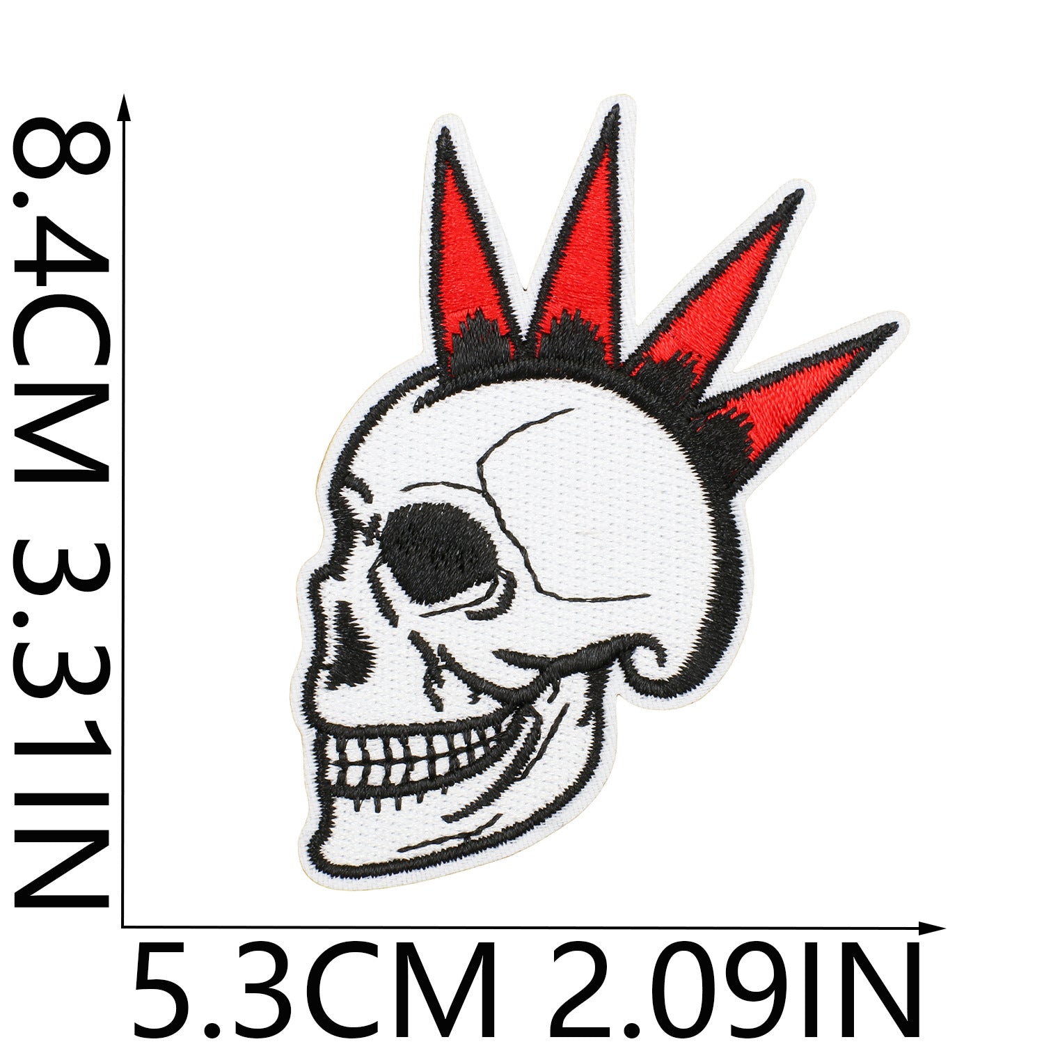 Wholesale Music skull embroidery patch guitar note patch
